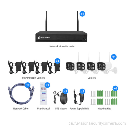 Camera IP sense fils 4CH NVR CCTV Sistema